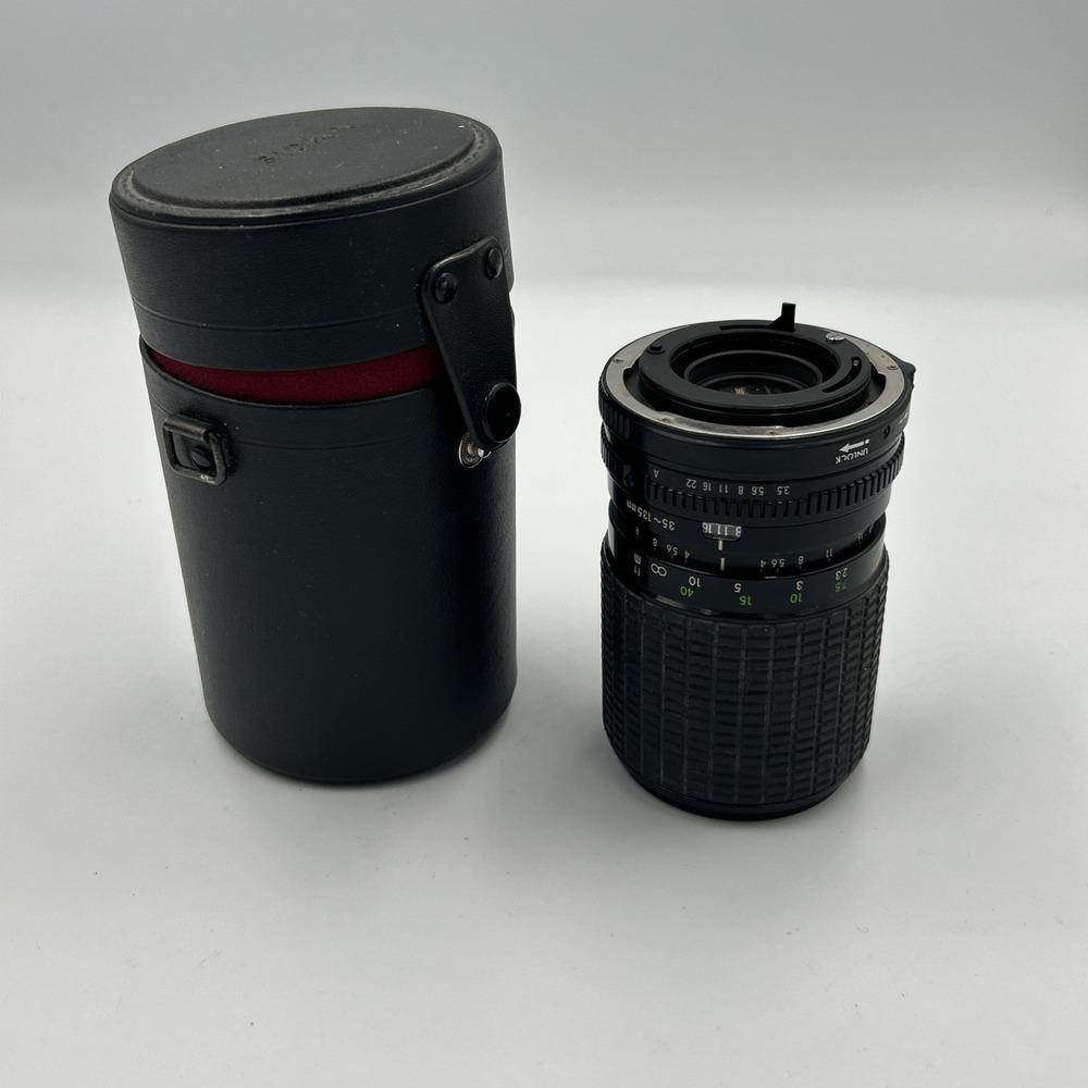 SIGMA Zoom-a 1:3.5~4.5 35~135mm Lens for Canon W/ Caps and Case